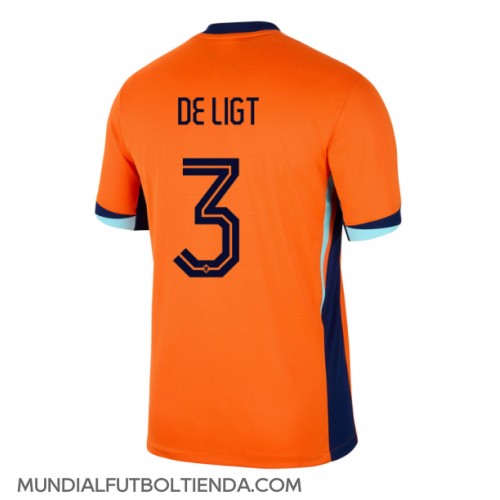 Camiseta Países Bajos Matthijs de Ligt #3 Primera Equipación Replica Eurocopa 2024 mangas cortas